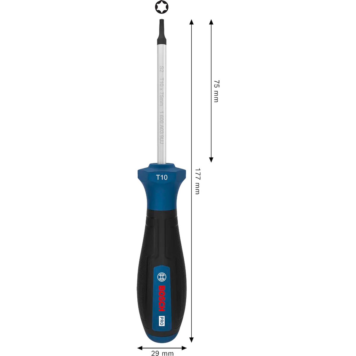 BOSCH PRO Screwdriver TX10 x 75 mm 1600A039S9