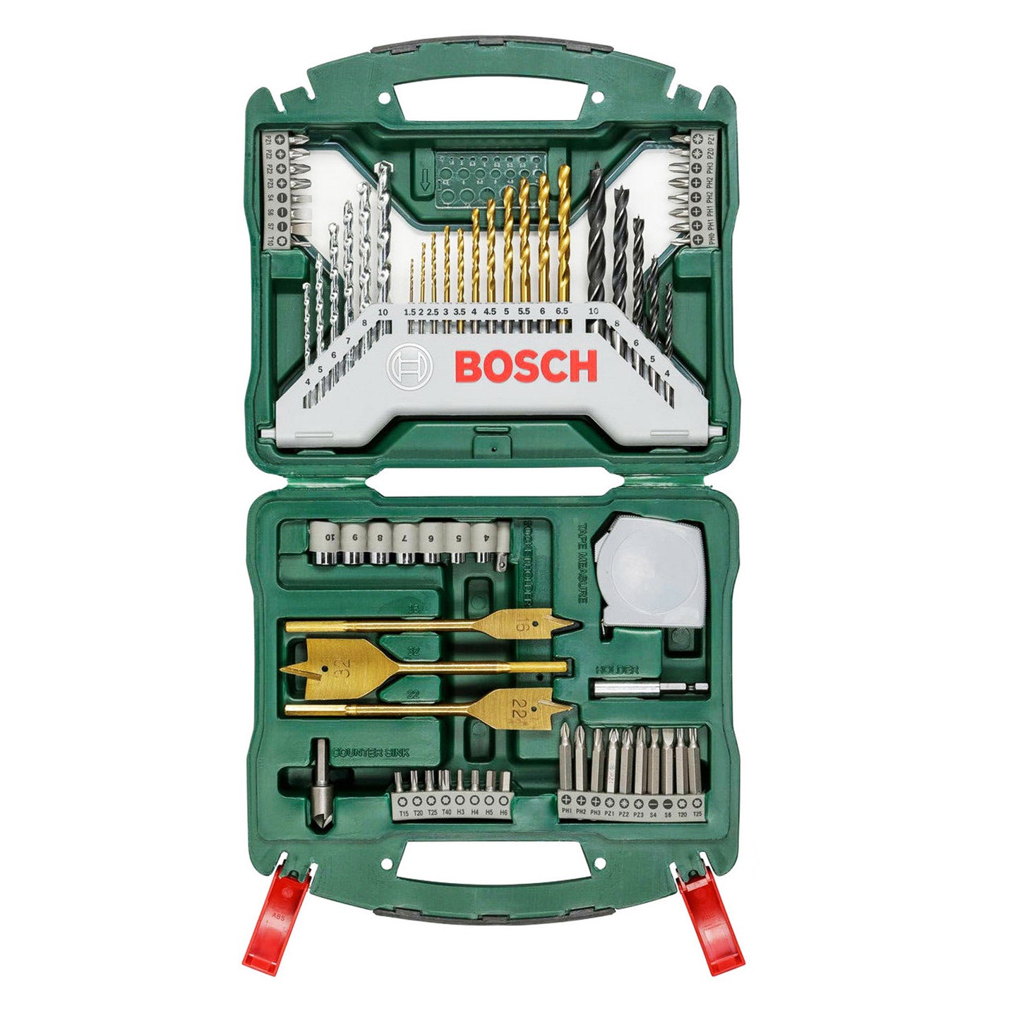 BOSCH X-Line Drill- and Screwdriver Bit Set TiN-coated 70 pieces 2607019329