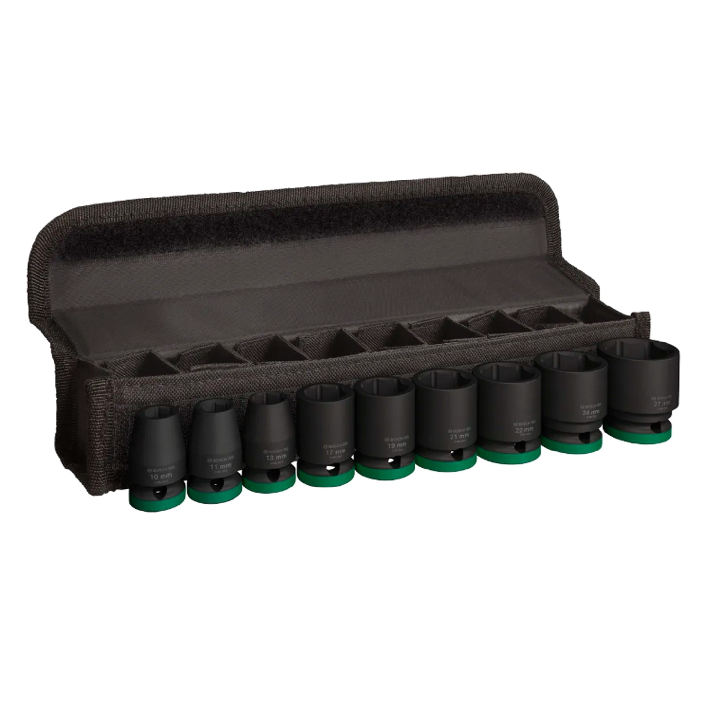 BOSCH Professional Impact Socket Set, 1/2", Standard, 9 pcs For impact wrenches 2608003038