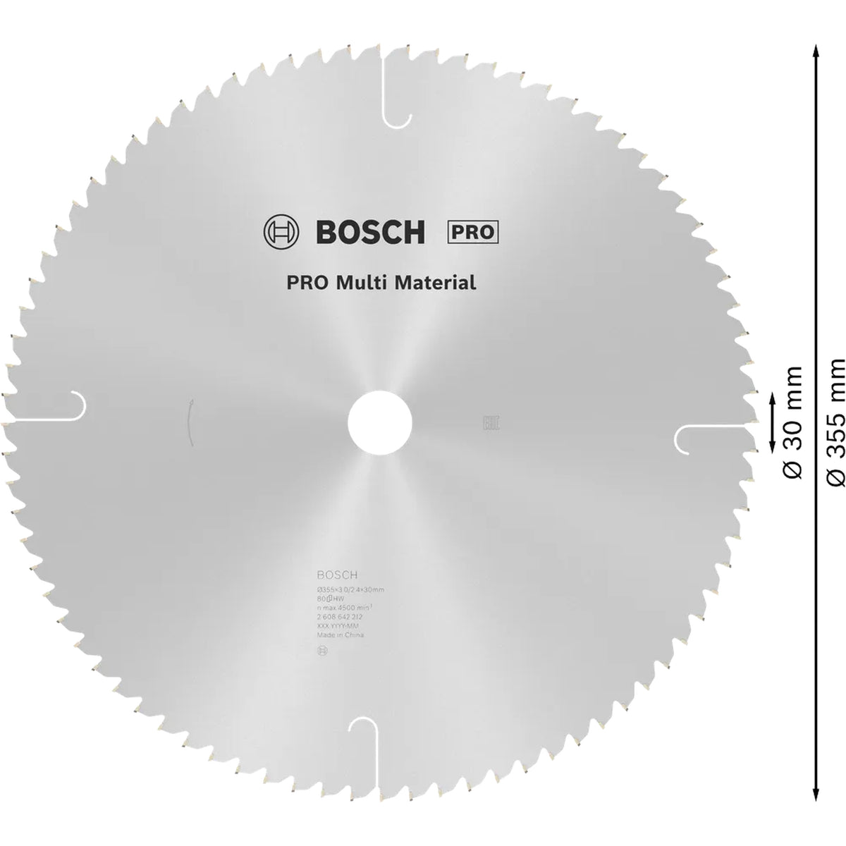 BOSCH PRO Multi Material Circular Saw Blade, 355 x 3 x 30 mm 2608642212
