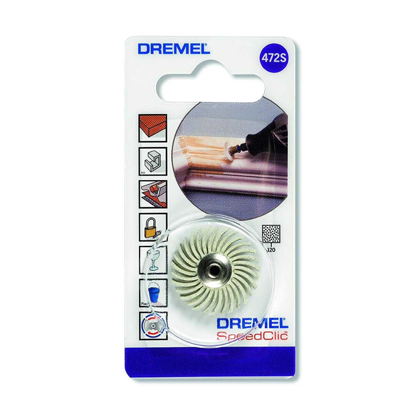 DREMEL EZ SpeedClic Detail Abrasive Brush 120 grit (472S) 2615S472JA