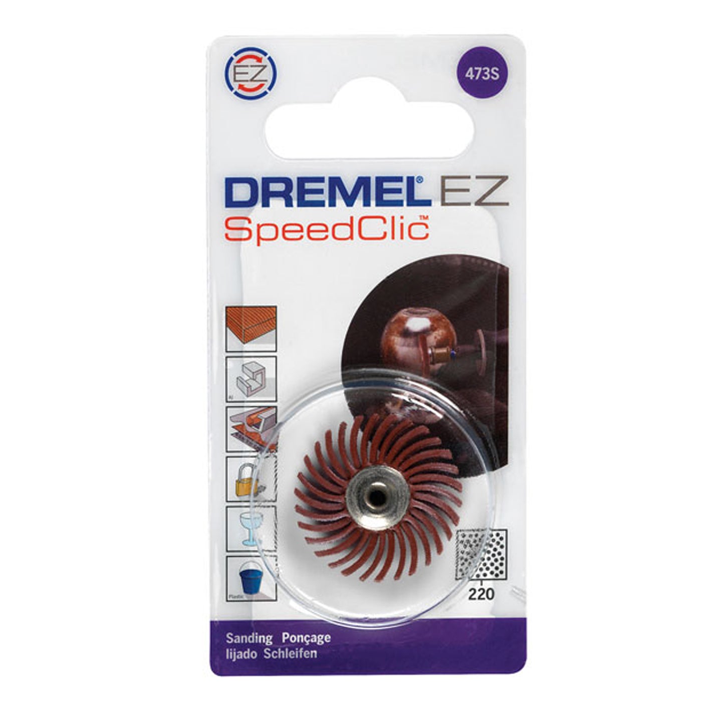 DREMEL EZ SpeedClic Detail Abrasive Brush 220 grit (473S) 2615S473JA