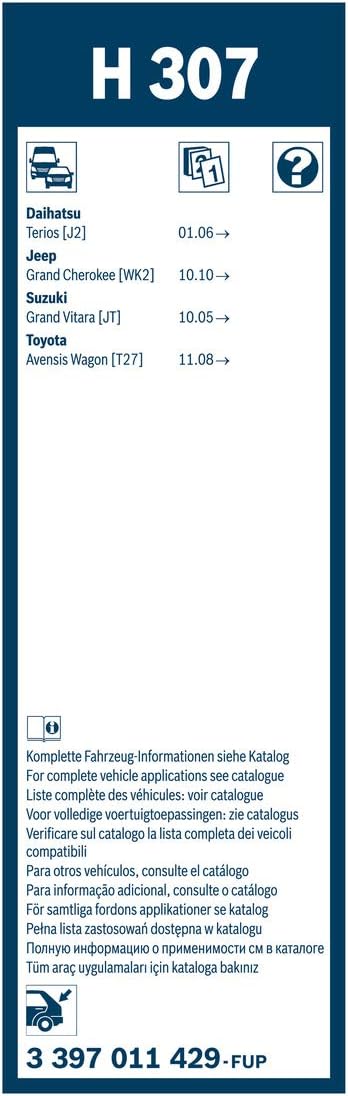 BOSCH REAR H307 Wiper blade 3397011429