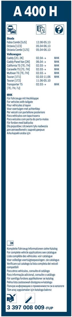 BOSCH REAR A400H Wiper blade 3397008009
