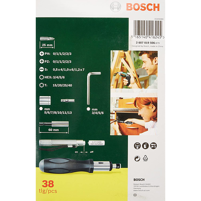 BOSCH 2607019506 38pc Screwdriver Set