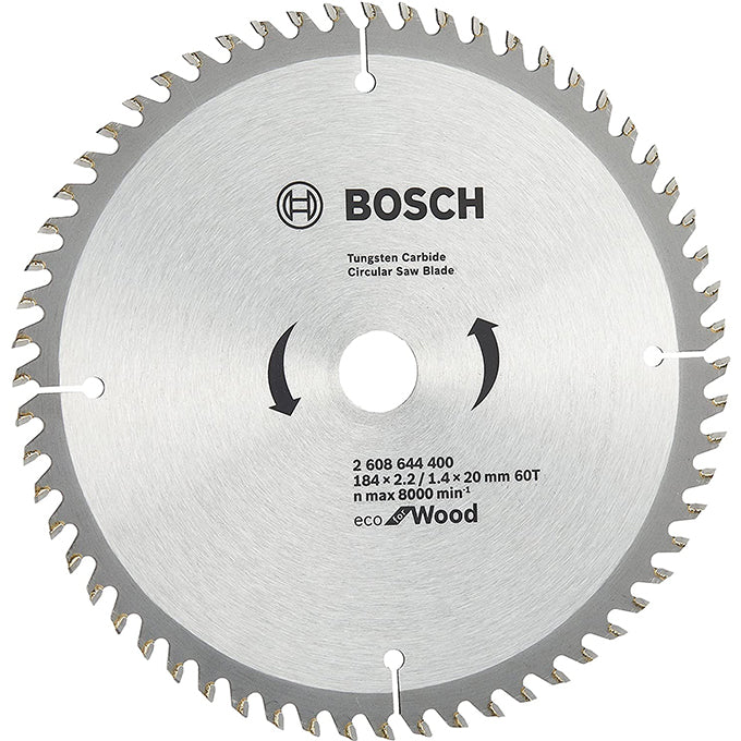 BOSCH 2608644400 Eco Line CSB (Wood) 184x2.2/1.4x20/16 mm - 60T | صينية منشار 7.25 بوصة للخشب 60 سنة اكولاين