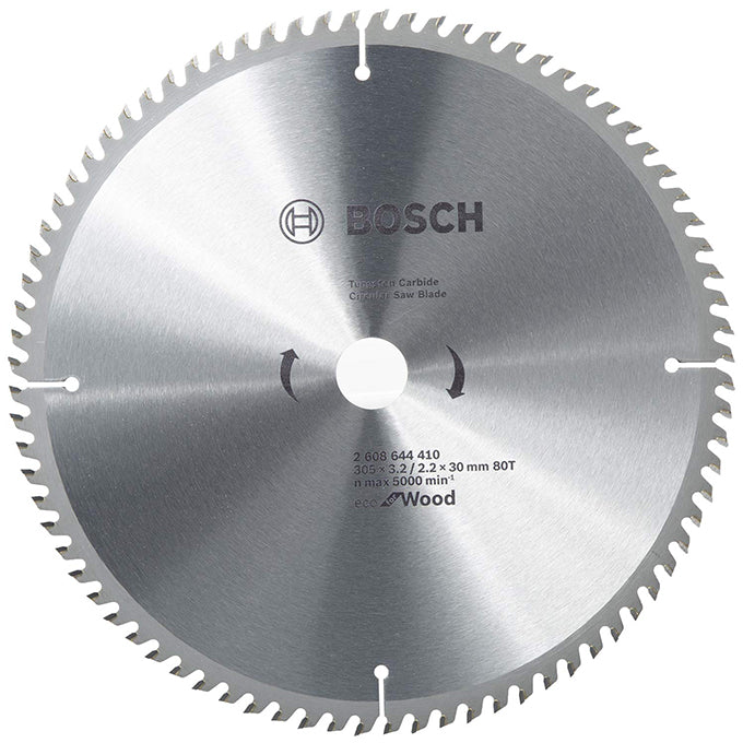 BOSCH 2608644410 Eco Line CSB (Wood) 305x3.2/2.2x30/25.4 mm - 80T | صينية منشار 12 بوصة للخشب 80 سنة اكولاين