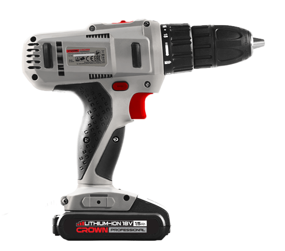 CROWN CT21056L-1.5 BMC Cordless drill 18V/1.5Ah/45Nm | شنيور 2 بطارية 18فولت كراون