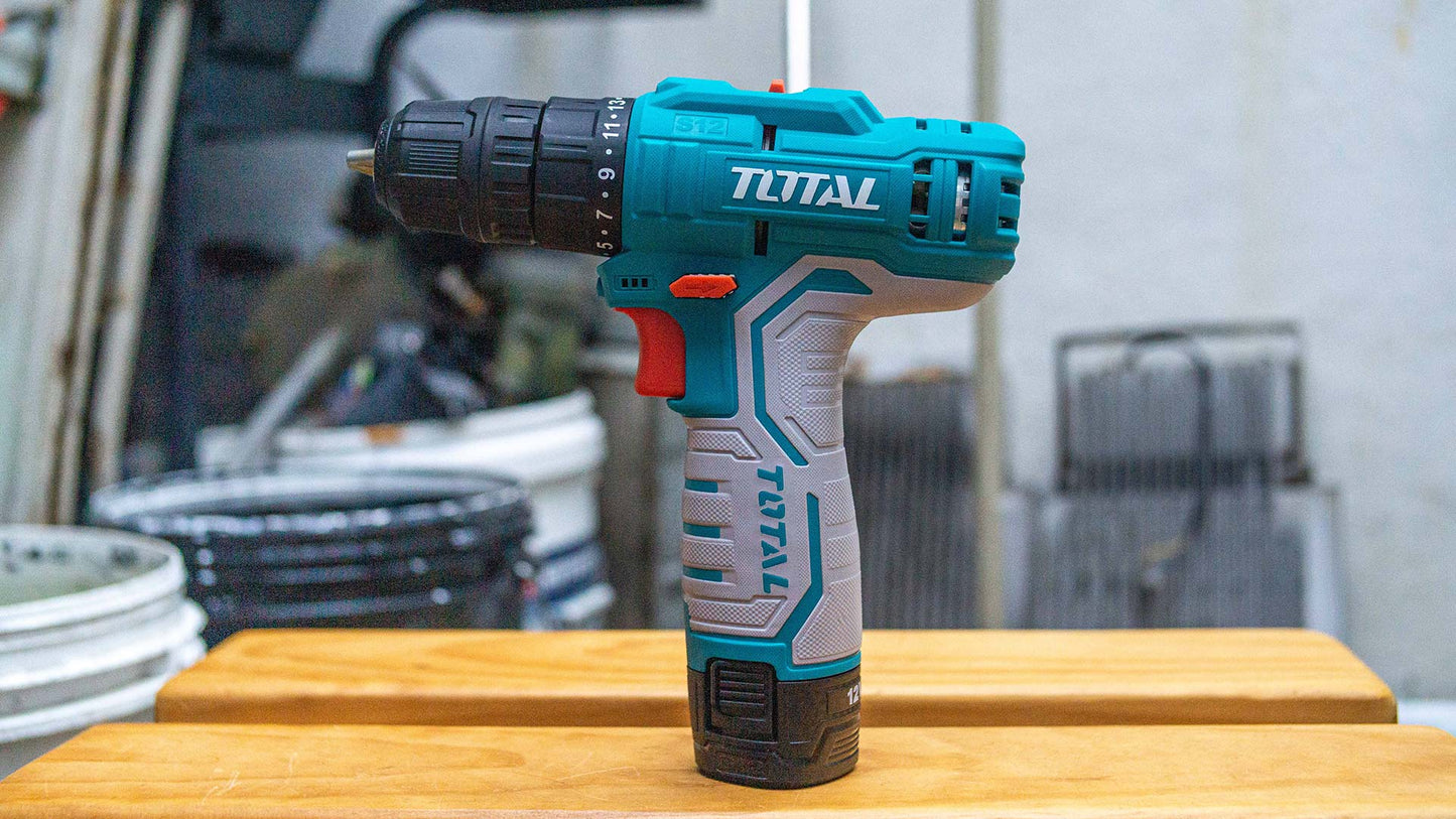 TOTAL TDLI12325 Li-ion Cordless Drill 12v/1.5Ah/20Nm | شنيوربطارية توتال 12فولت 1.5 أمبير 20نيوتن