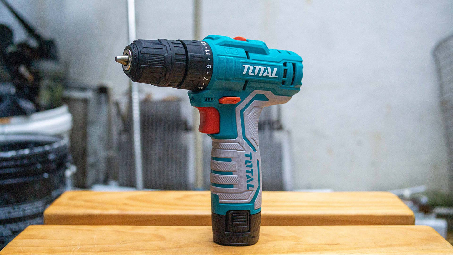TOTAL TDLI12325 Li-ion Cordless Drill 12v/1.5Ah/20Nm | شنيوربطارية توتال 12فولت 1.5 أمبير 20نيوتن