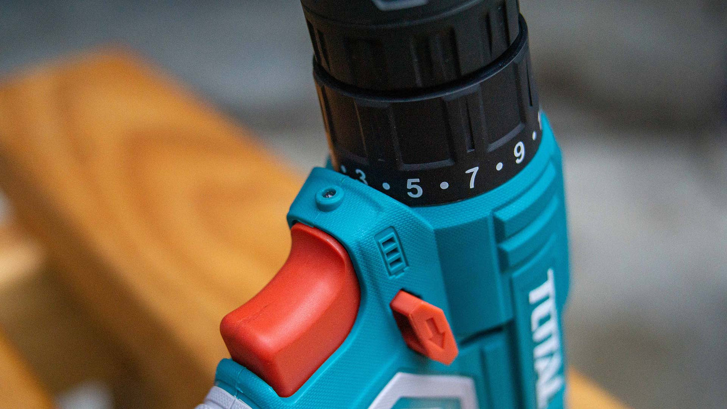 TOTAL TDLI12325 Li-ion Cordless Drill 12v/1.5Ah/20Nm | شنيوربطارية توتال 12فولت 1.5 أمبير 20نيوتن