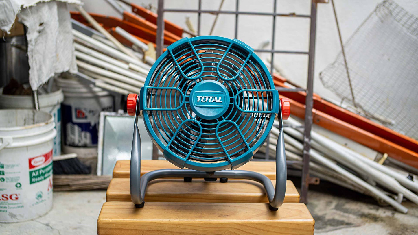 TOTAL TFALI2002 battery operated Fan 20v Battery and charger sold separately | مروحة 11بوصة 20فولت تعمل بالبطارية او الكهرباء العادية بدون بطارية و شاحن من توتال