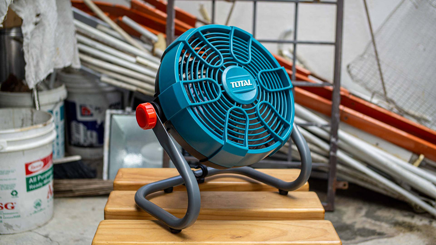 TOTAL TFALI2002 battery operated Fan 20v Battery and charger sold separately | مروحة 11بوصة 20فولت تعمل بالبطارية او الكهرباء العادية بدون بطارية و شاحن من توتال