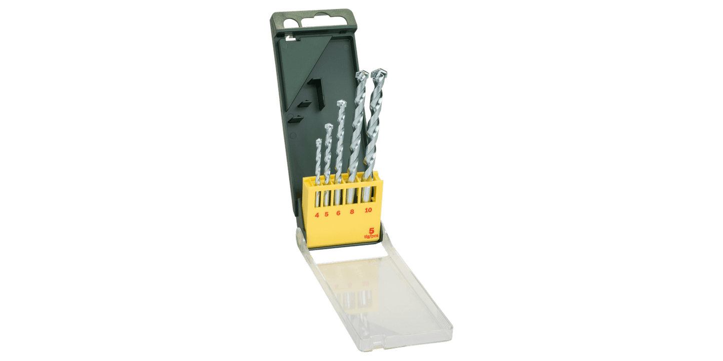 BOSCH Masonry Drill Bit Set 5 Pieces | طقم بنط طوب 5 قطع من قطر 4 مم الى 10 مم
