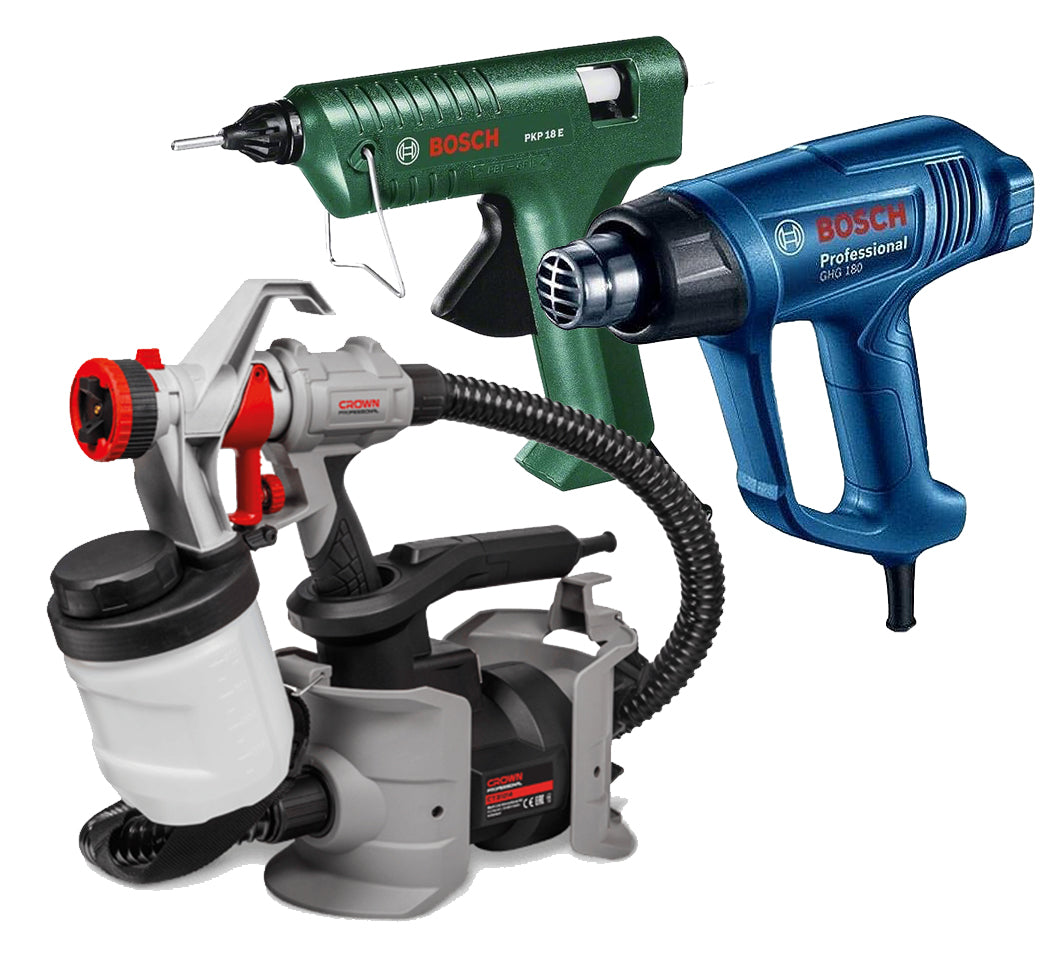 Glue Guns, Heat Guns, and Spray Guns