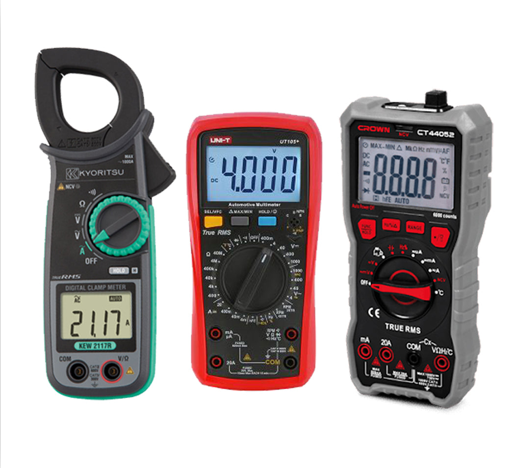 Voltage testers and multimeters