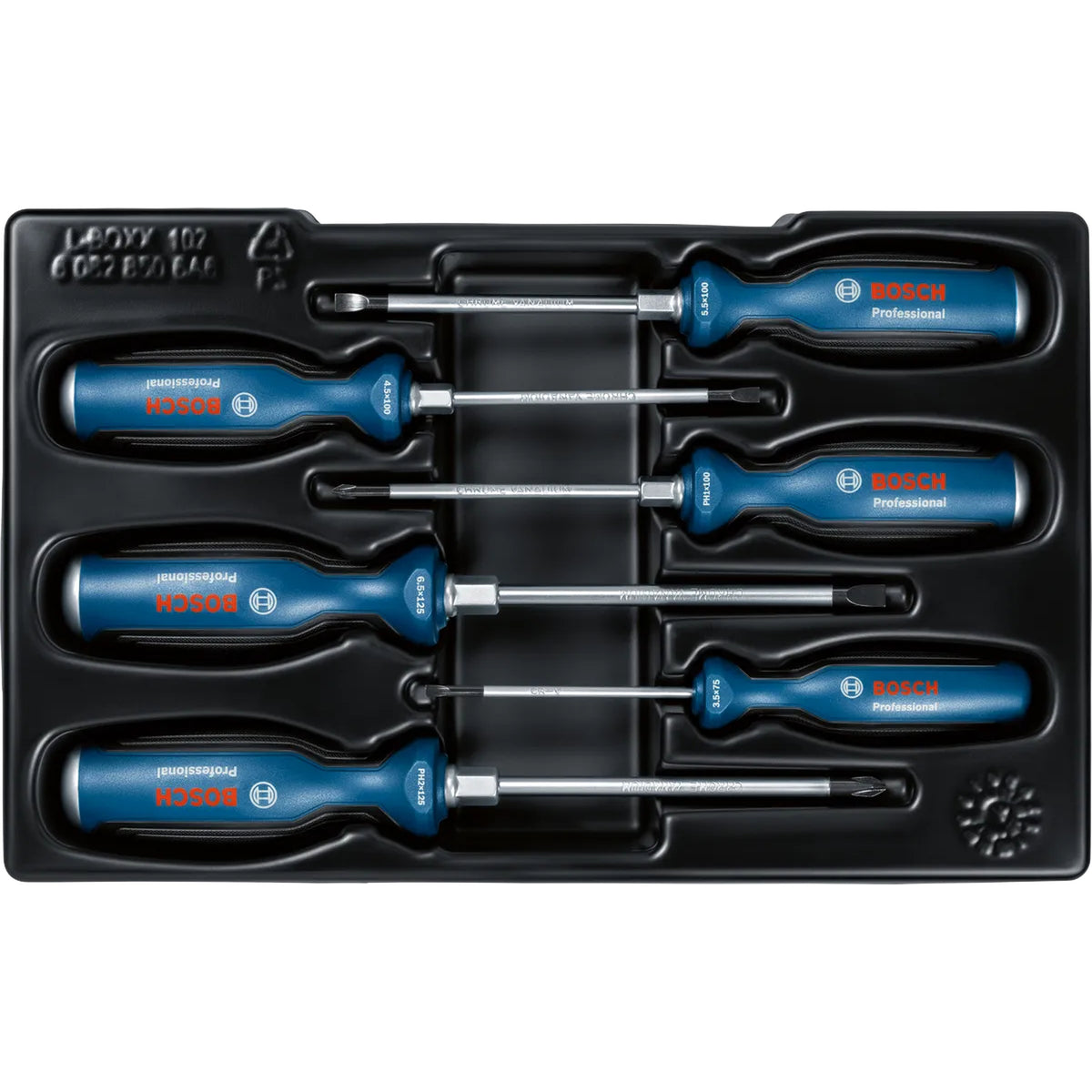 BOSCH Screwdriver Set, SL/PH, 6 pcs 1600A016BF