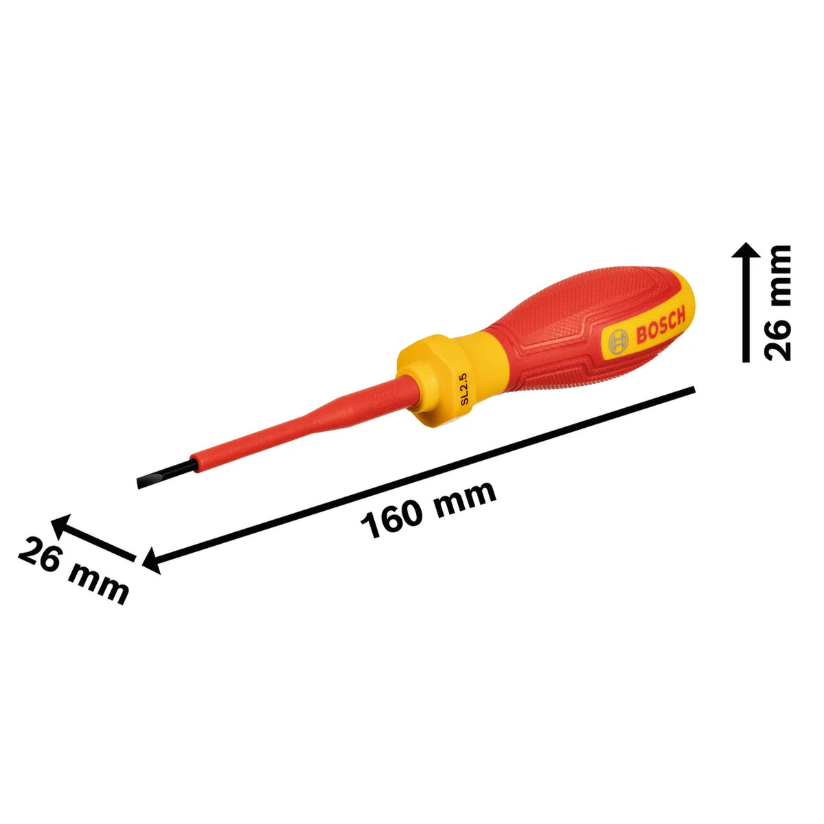 BOSCH VDE Screwdriver, SL2.5x75 1600A02NC0