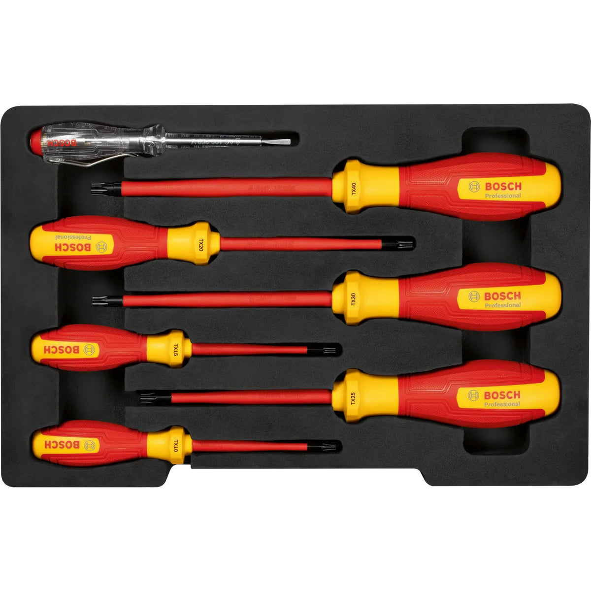 BOSCH VDE Screwdriver Set, TX, 7 pcs 1600A02NF8