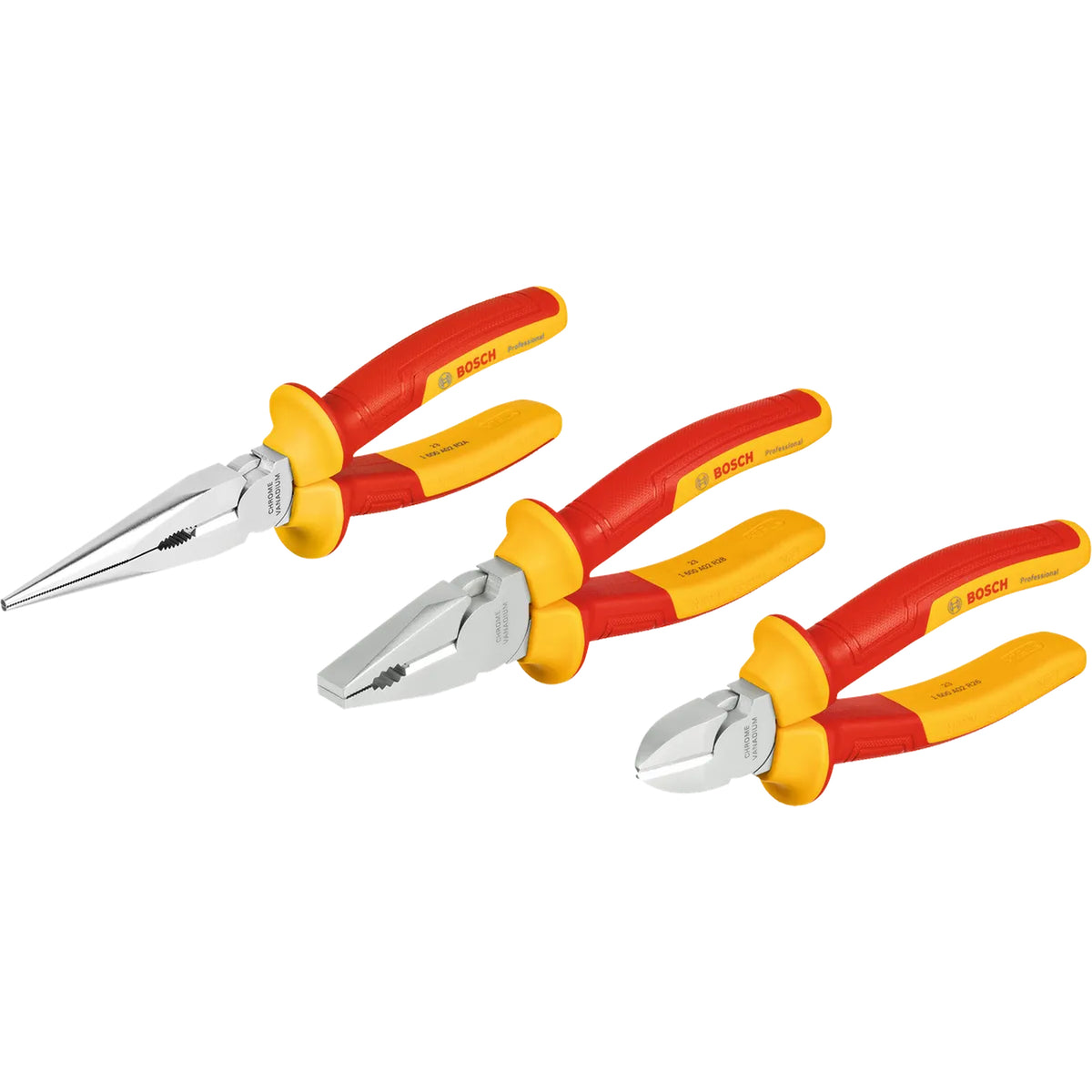 BOSCH VDE Pliers Set, 3 pcs 1600A02NG0