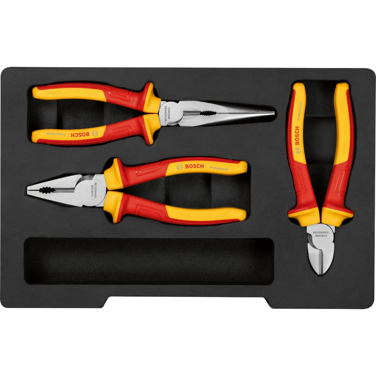 BOSCH VDE Pliers Set, 3 pcs 1600A02NG0