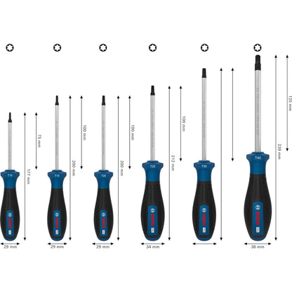 BOSCH PRO Screwdriver Set TX, 6 pcs 1600A039PC