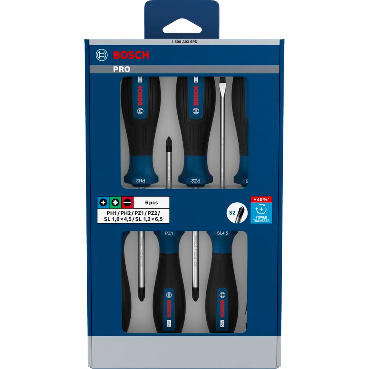 BOSCH PRO Screwdriver Set PH/PZ/SL, 6 pcs 1600A039PD
