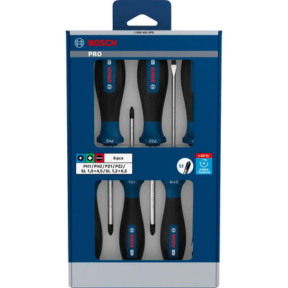 BOSCH PRO Screwdriver Set PH/PZ/SL, 6 pcs 1600A039PD
