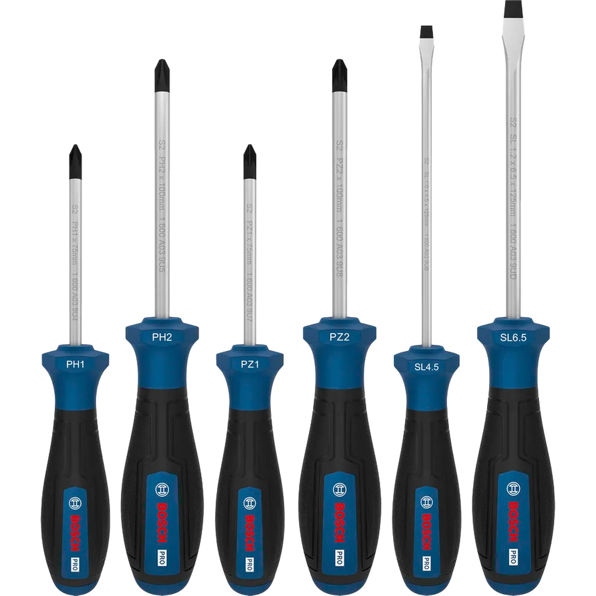 BOSCH PRO Screwdriver Set PH/PZ/SL, 6 pcs 1600A039PD