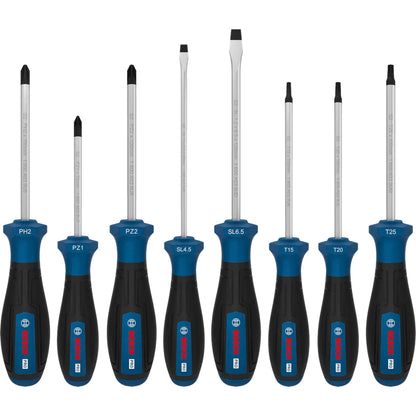 BOSCH PRO Screwdriver Set PH/PZ/SL/TX, 8 pcs 1600A039PF