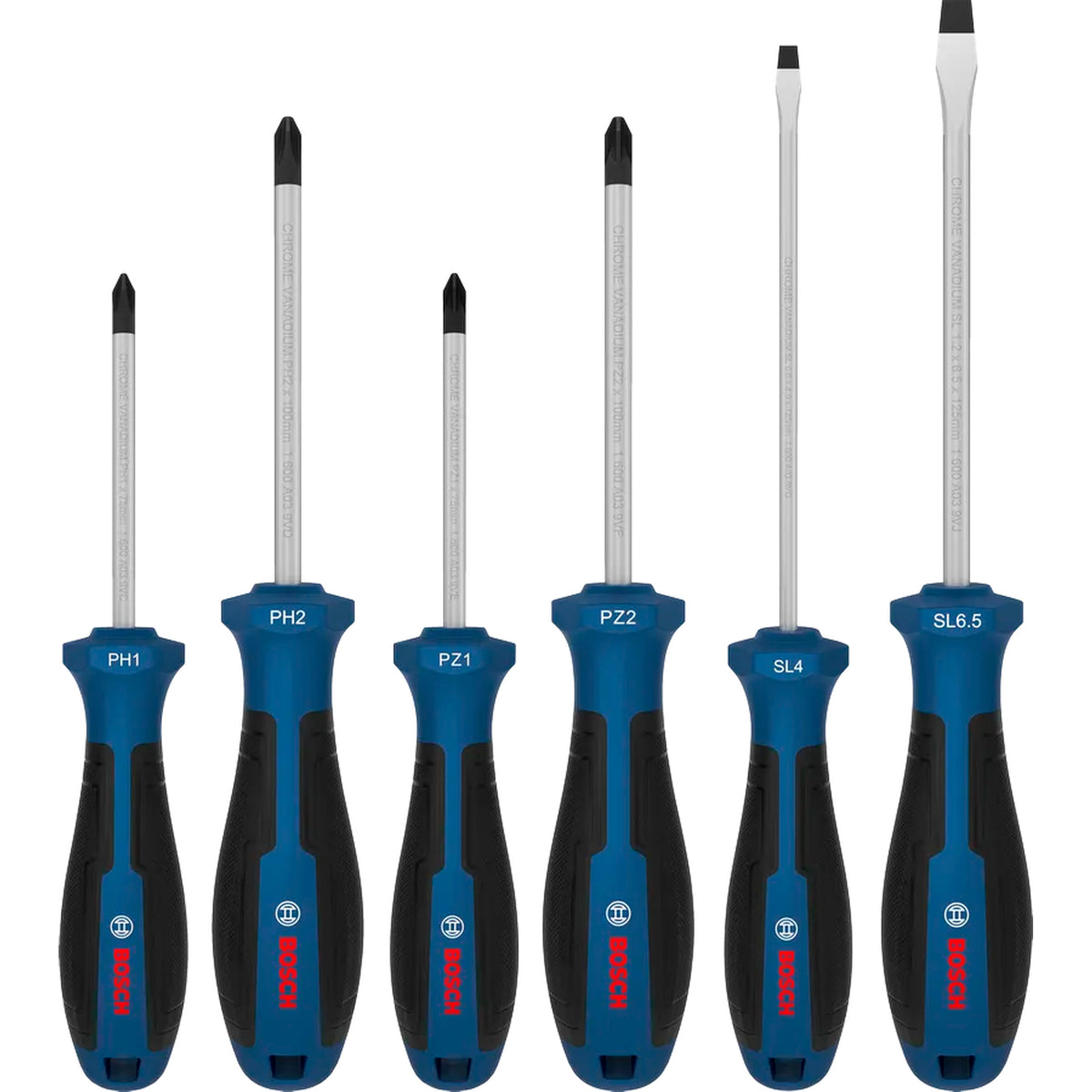 BOSCH Screwdriver Set PH/PZ/SL, 6 pcs 1600A039PH