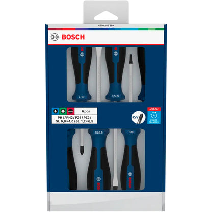 BOSCH Screwdriver Set PH/PZ/SL, 6 pcs 1600A039PH