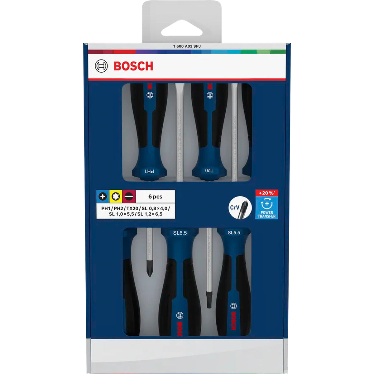 BOSCH Screwdriver Set PH/TX/SL, 6 pcs 1600A039PJ