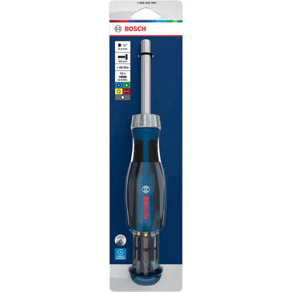 BOSCH Bit Ratchet Screwdriver with Magazine, 12 pcs Bits 1600A039PK