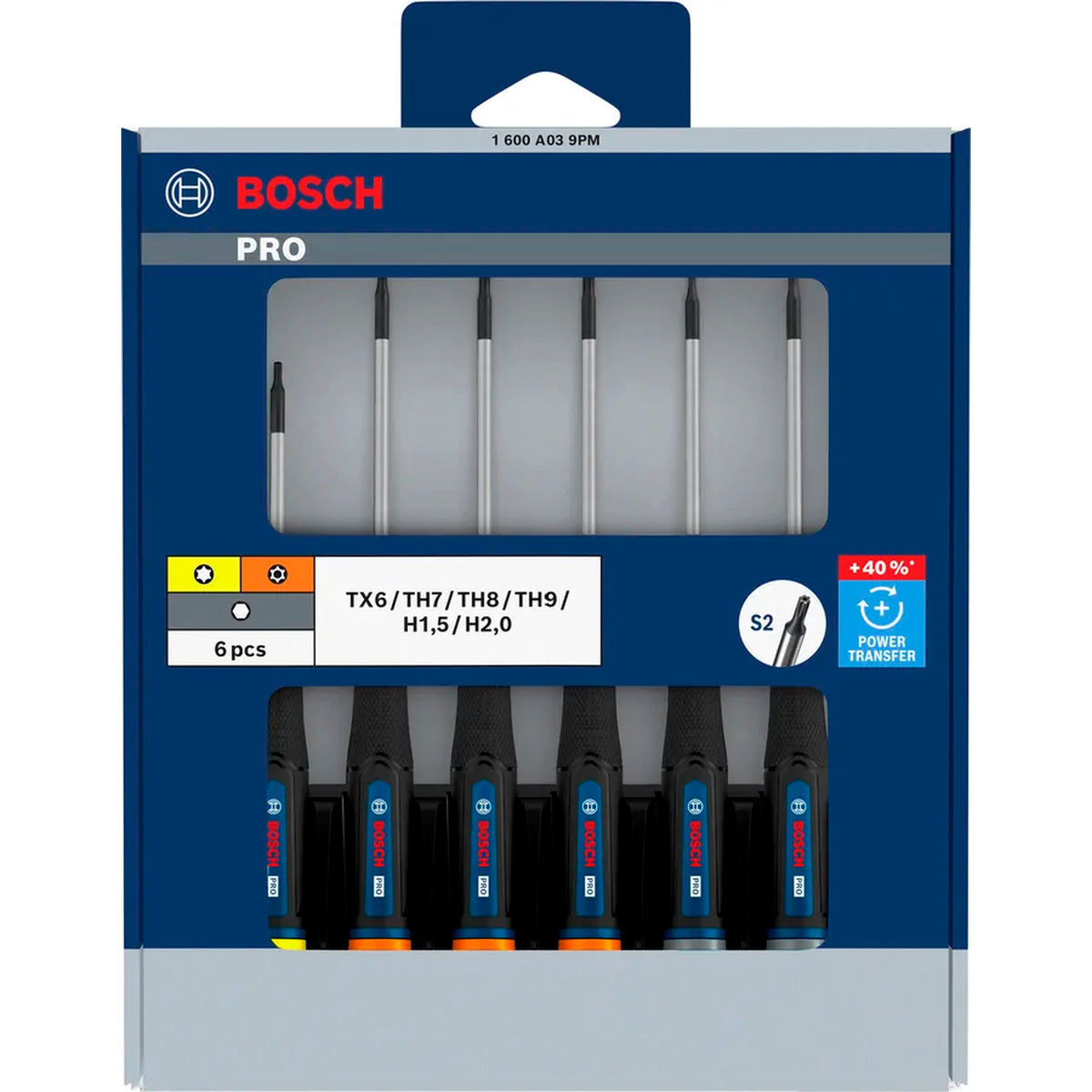 BOSCH PRO Precision Screwdriver Set TX/TH/H, 6 pcs 1600A039PM