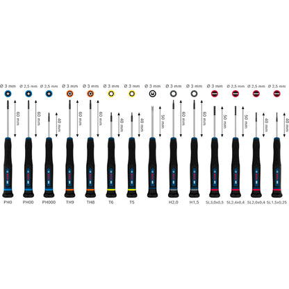BOSCH PRO Precision Screwdriver Set PH/SL/TX/TH/H, 14 pcs 1600A039PN