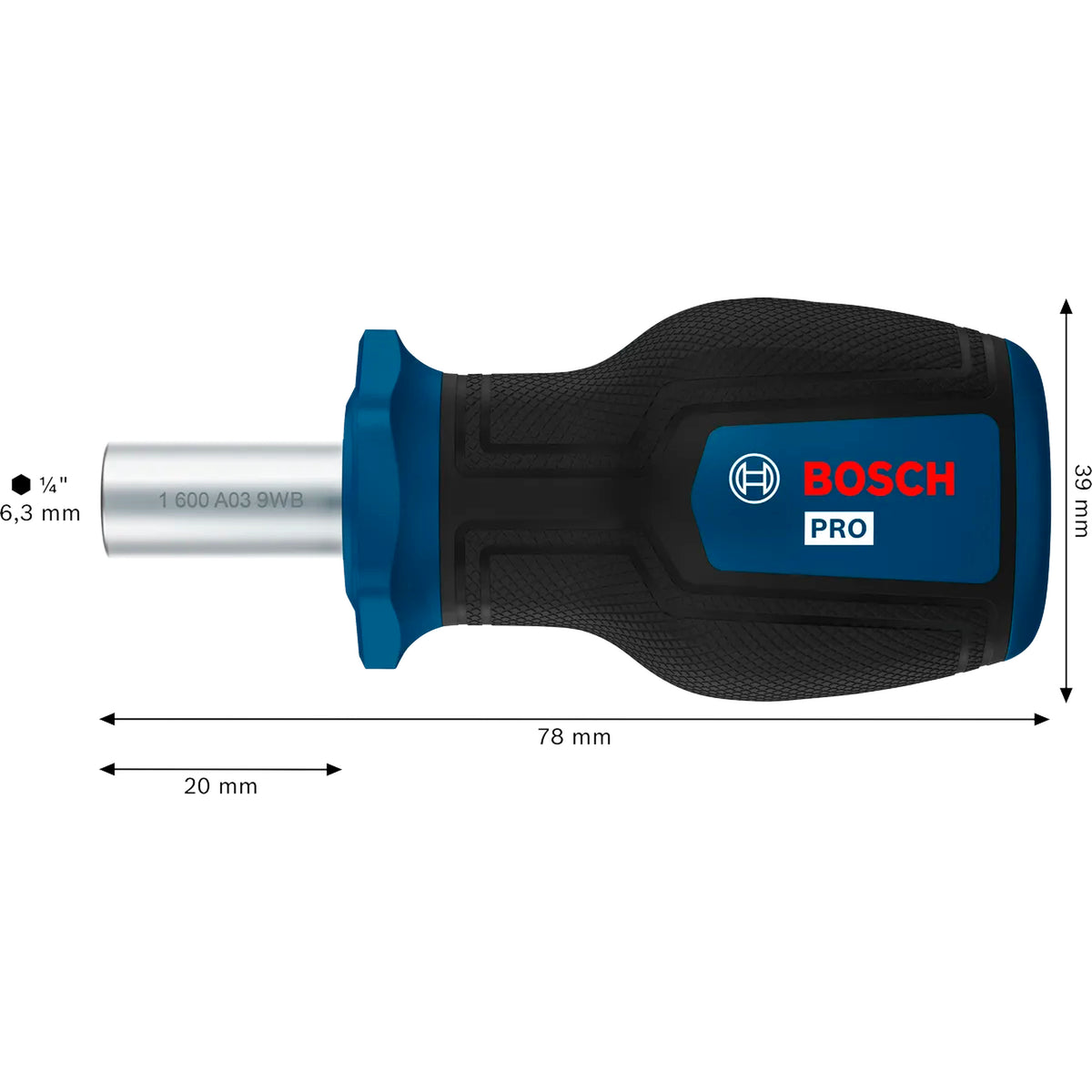 BOSCH PRO Stubby Bit Screwdriver 1600A039PV