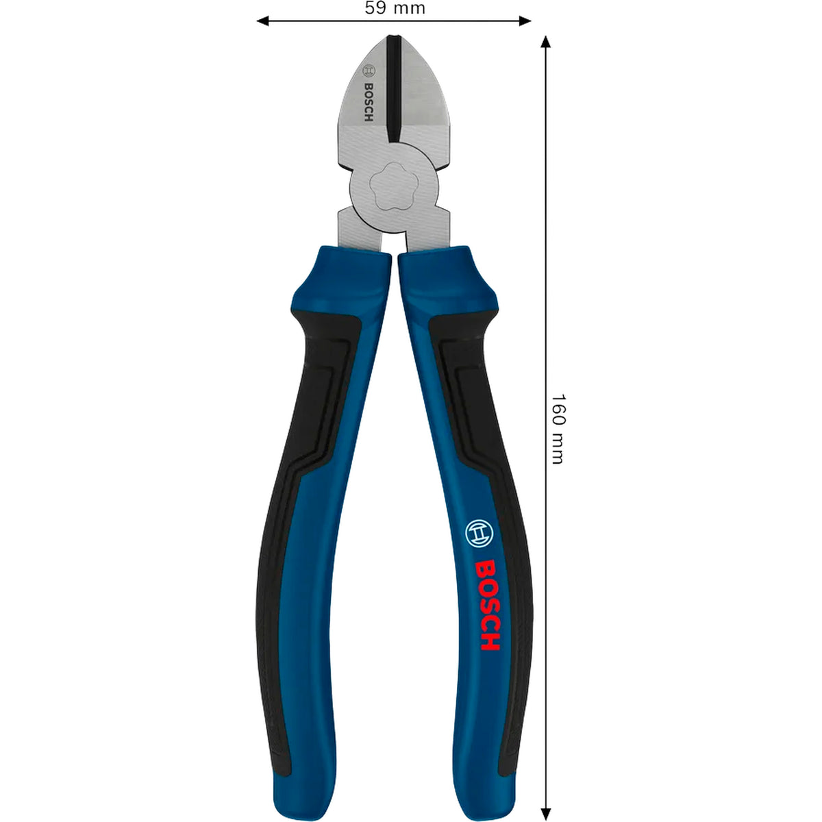 BOSCH Diagonal Side Cutters 160 mm, Multi-component Handles 1600A039RD