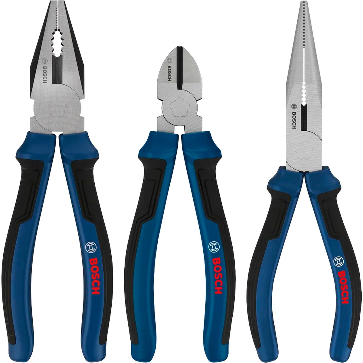 BOSCH Pliers Set, Multi-component Handles, 3 pcs 1600A039RF