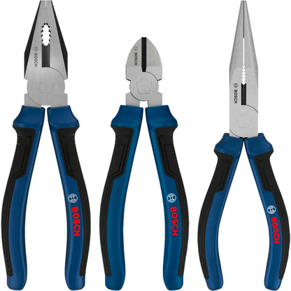 BOSCH Pliers Set, Multi-component Handles, 3 pcs 1600A039RF