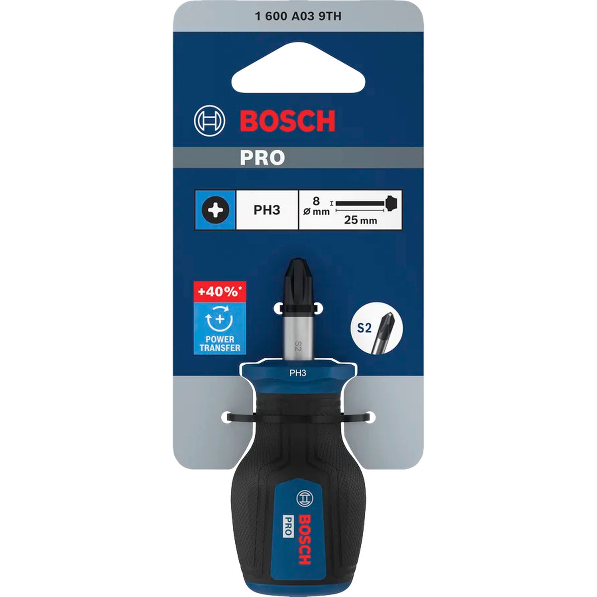 BOSCH PRO Stubby Screwdriver PH3 x 25 mm 1600A039TH