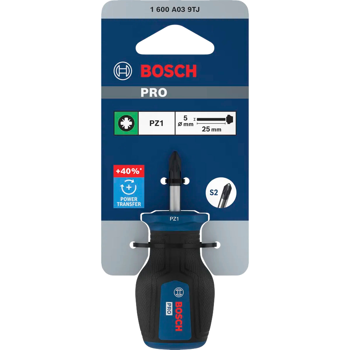 BOSCH PRO Stubby Screwdriver PZ1 x 25 mm 1600A039TJ