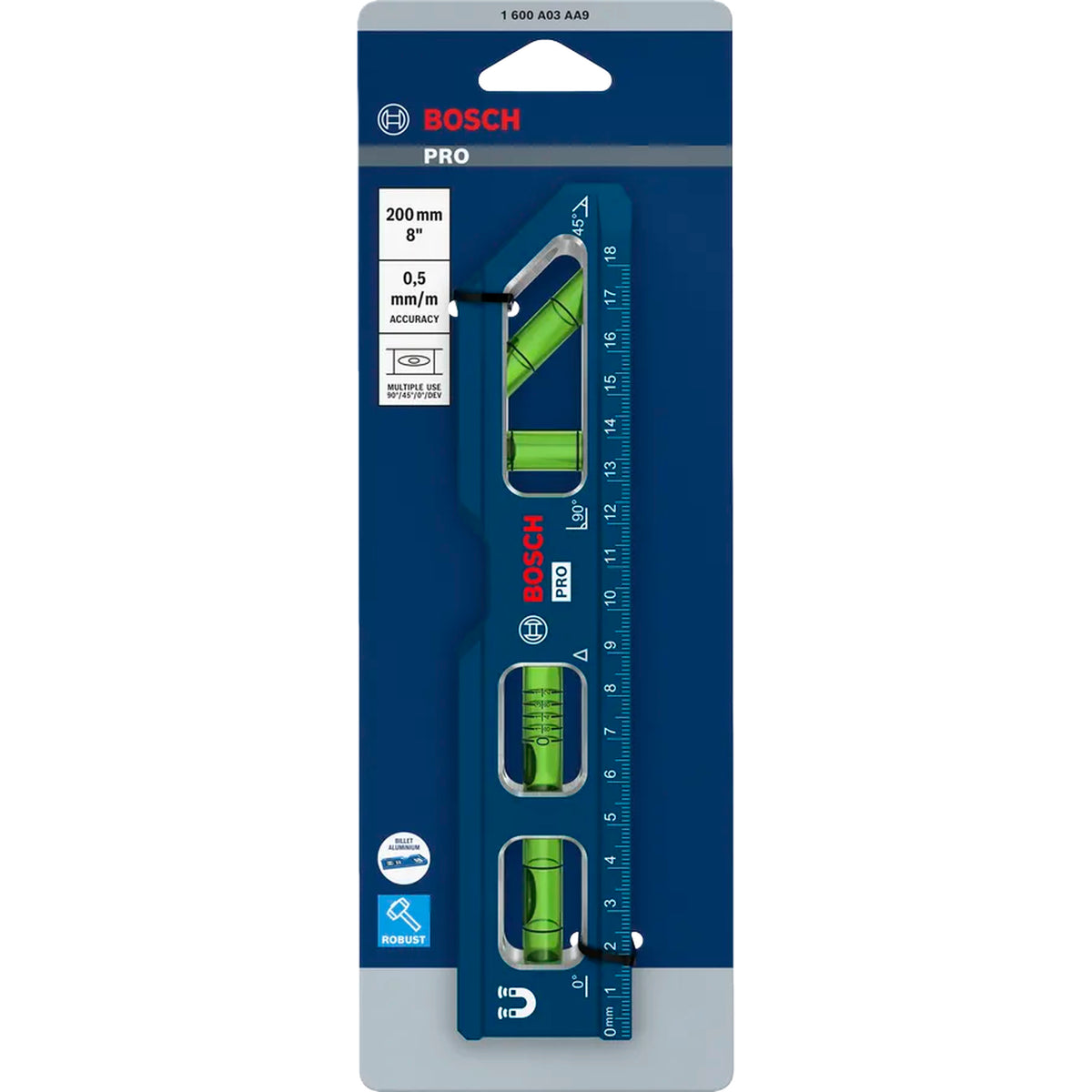 BOSCH PRO Billet Torpedo Level 200 mm / 8" 1600A03AA9