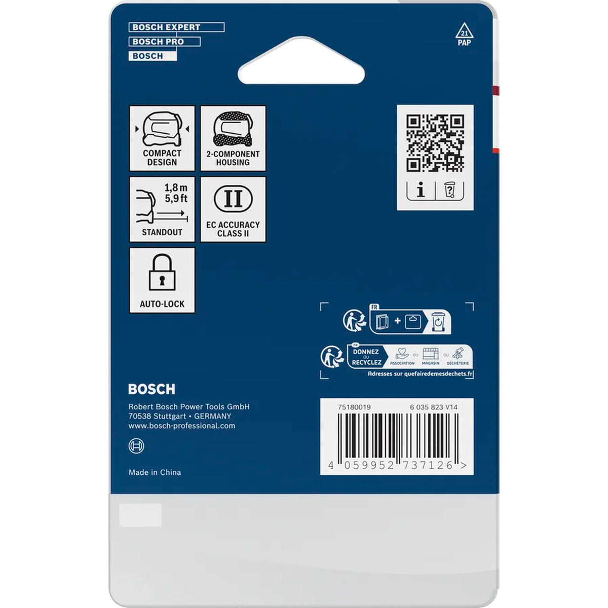 BOSCH Tape Measure 3 m / 10 ft Auto-Lock 1600A03AB7