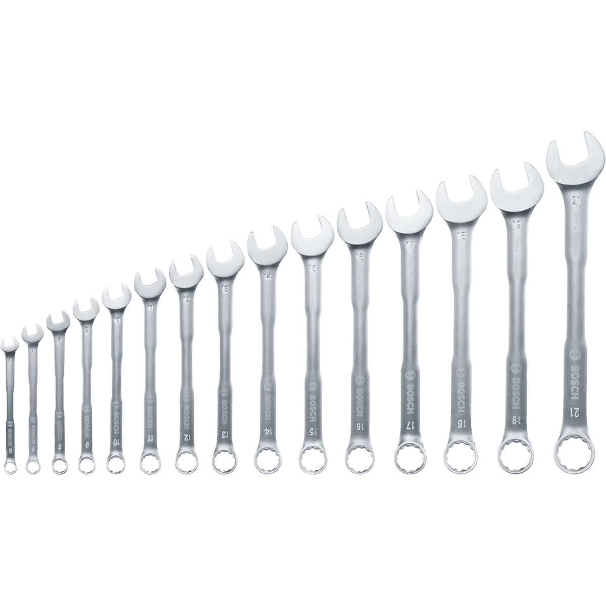 BOSCH Combination Wrench Set, 6-21 mm, 15 pcs 1600A03AH5