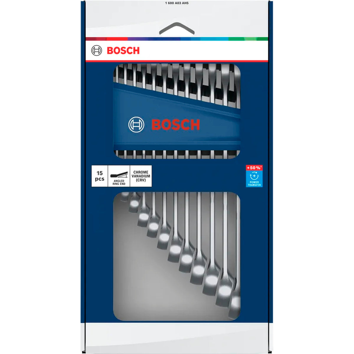 BOSCH Combination Wrench Set, 6-21 mm, 15 pcs 1600A03AH5