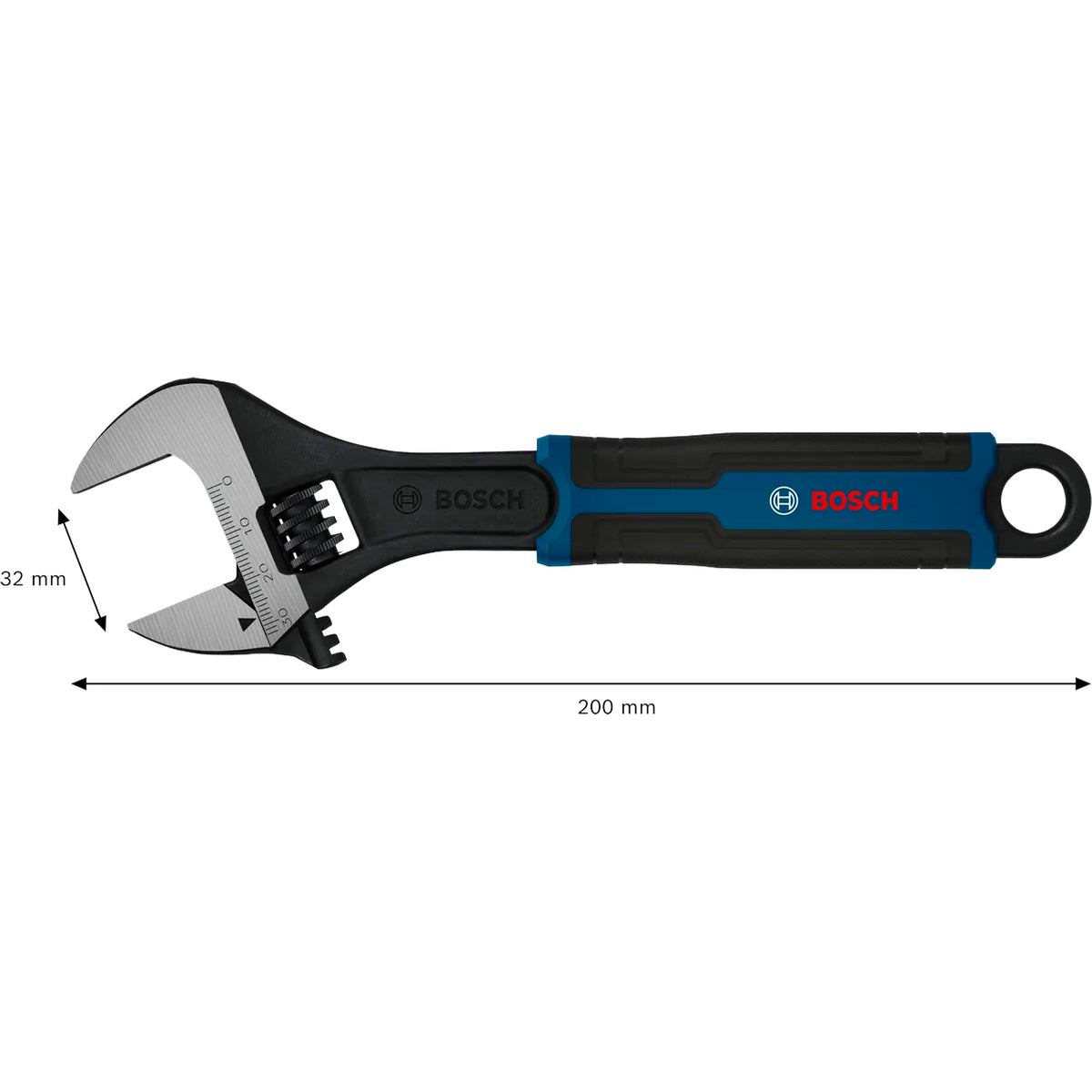 BOSCH Adjustable Wrench 200 mm / 8" 1600A03B66