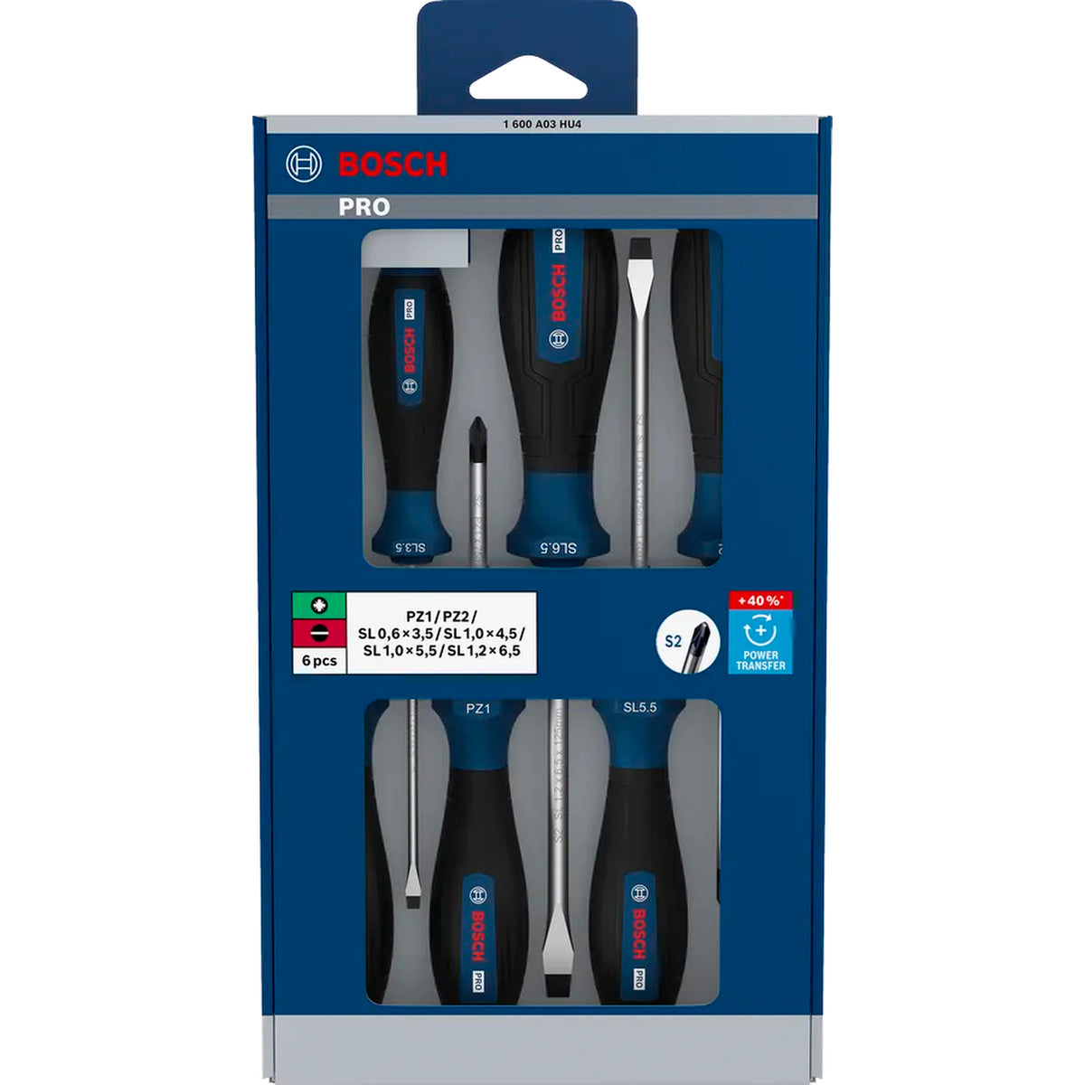 BOSCH PRO Screwdriver Set PZ/SL, 6 pcs 1600A03HU4