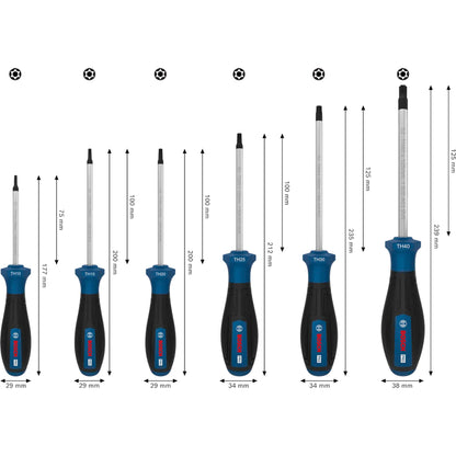 BOSCH PRO Screwdriver Set TH, 6 pcs 1600A03HU5