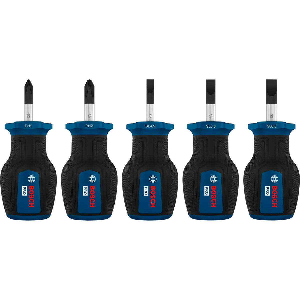 BOSCH PRO Stubby Screwdriver PH/SL Set, 5 pcs 1600A03HU6
